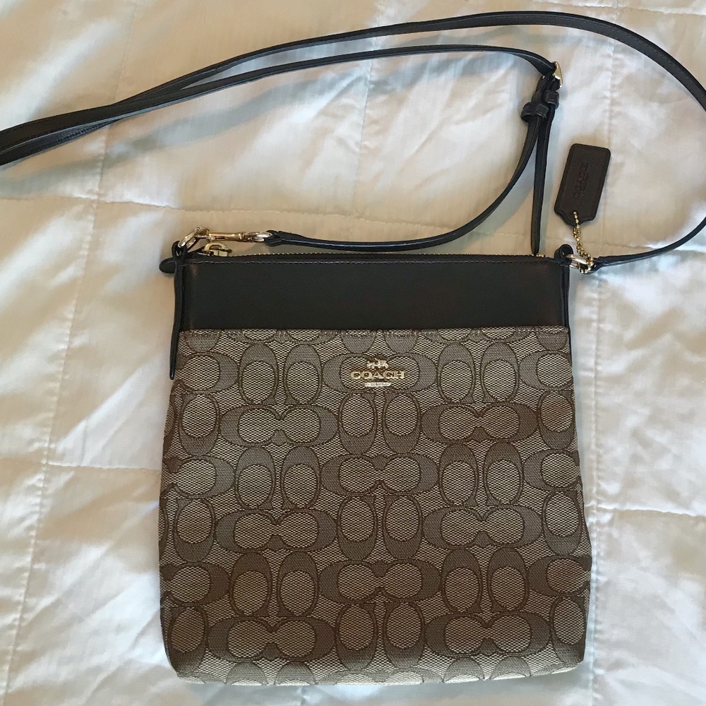 Coach Kitt Messenger Crossbody Signature Jacquard